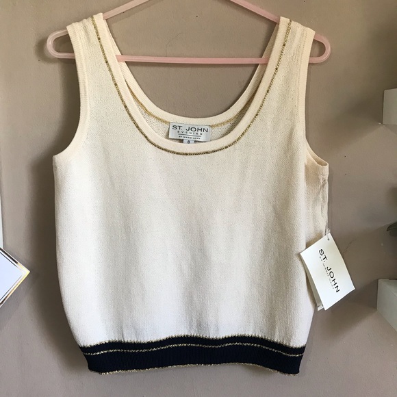 St. John Tops - ST. JOHN Evening By MARIE GRAY sleeveless wool top